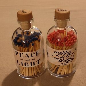 NEW! Holiday Themed Matchstick Set (Glass Bottles)